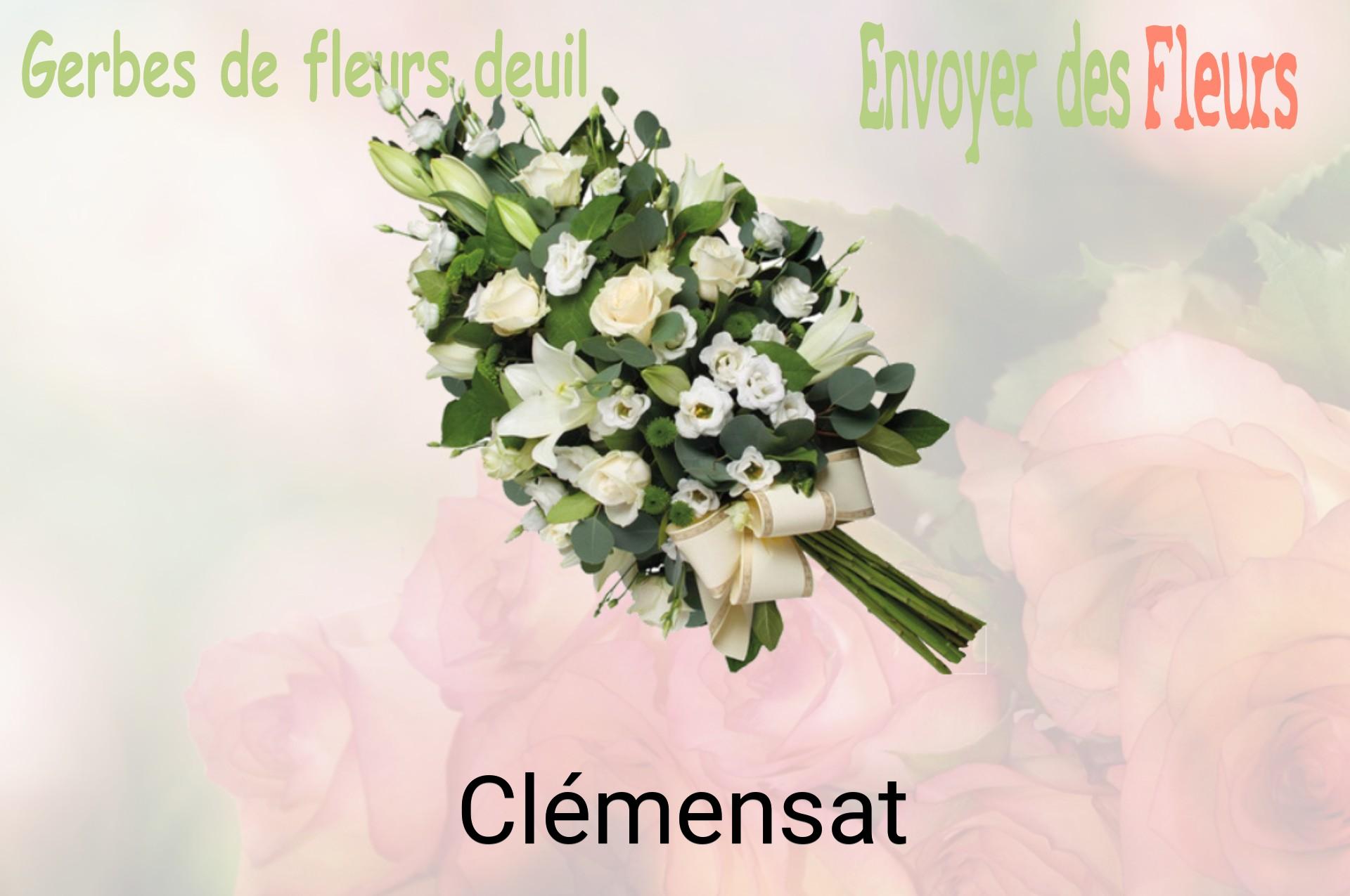 Gerbe de fleurs de deuil livrée à Clémensat